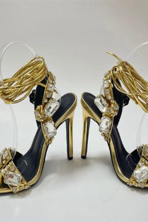 Quick Outfits, Modest Fashion Outfits Ideas Rhinestone High Heels