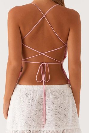 Quick Outfits, Modest Fashion Outfits Ideas Sequined Beaded Backless Top