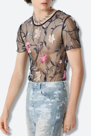 Quick Outfits, Modest Fashion Outfits Ideas Sheer Floral Top