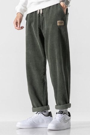 Quick Outfits, Modest Fashion Outfits Ideas Soft Boy Corduroy Jogger Pants