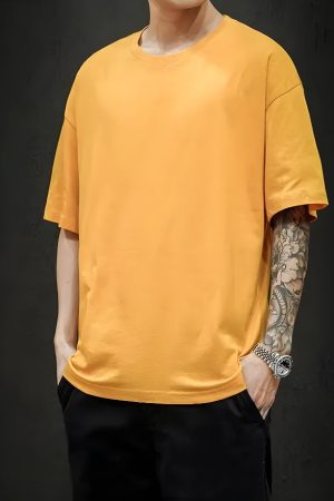 Quick Outfits, Modest Fashion Outfits Ideas Soft Boy Crew Neck Basic Tee
