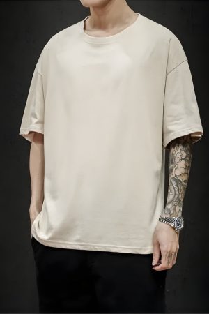 Quick Outfits, Modest Fashion Outfits Ideas Soft Boy Crew Neck Basic Tee