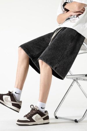 Quick Outfits, Modest Fashion Outfits Ideas Soft Boy Drawstring Waist Sweatshort