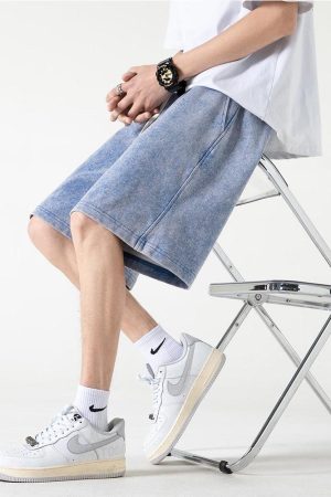 Quick Outfits, Modest Fashion Outfits Ideas Soft Boy Drawstring Waist Sweatshort