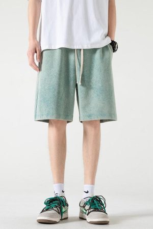 Quick Outfits, Modest Fashion Outfits Ideas Soft Boy Drawstring Waist Sweatshort