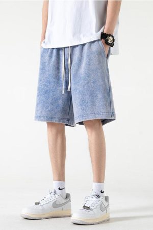 Quick Outfits, Modest Fashion Outfits Ideas Soft Boy Drawstring Waist Sweatshort