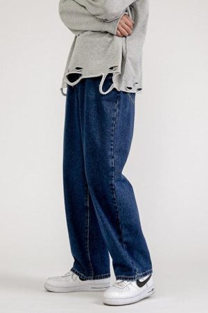 Quick Outfits, Modest Fashion Outfits Ideas Soft Boy Washed Baggy Jeans