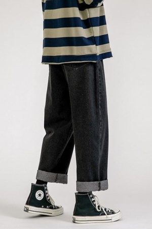 Quick Outfits, Modest Fashion Outfits Ideas Soft Boy Washed Baggy Jeans