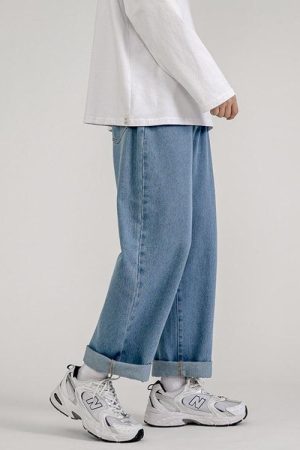 Quick Outfits, Modest Fashion Outfits Ideas Soft Boy Washed Baggy Jeans