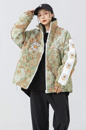 Quick Outfits, Modest Fashion Outfits Ideas Soft Girl Daisy Jacket