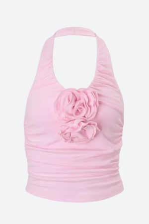Quick Outfits, Modest Fashion Outfits Ideas Soft Girl Floral Halter Top