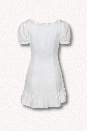 Quick Outfits, Modest Fashion Outfits Ideas Soft Girl Lace Up Mini Dress