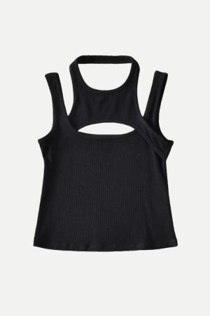 Quick Outfits, Modest Fashion Outfits Ideas Sporty Asymmetric Tank Top