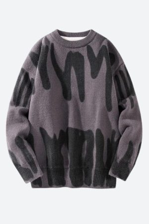 Quick Outfits, Modest Fashion Outfits Ideas Spray Paint Soft Touch Knitted Sweater