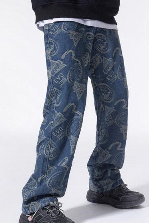 Quick Outfits, Modest Fashion Outfits Ideas Straight Leg Printed Jeans