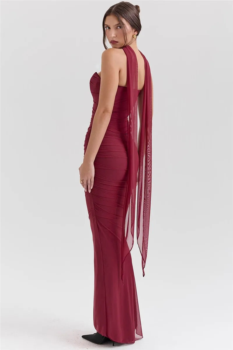 Quick Outfits, Modest Fashion Outfits Ideas Strapless Corset Top & Maxi Skirt Two Piece Set
