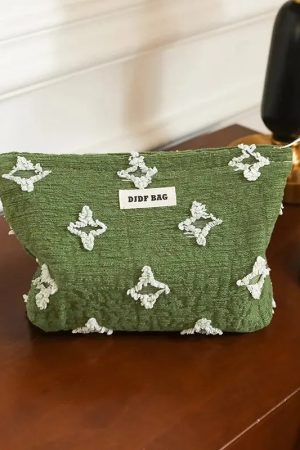 Quick Outfits, Modest Fashion Outfits Ideas Tasseled Star Embroidered Makeup Bag