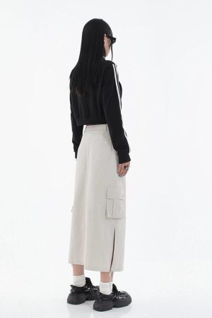 Quick Outfits, Modest Fashion Outfits Ideas Tech Parachute Maxi Skirt