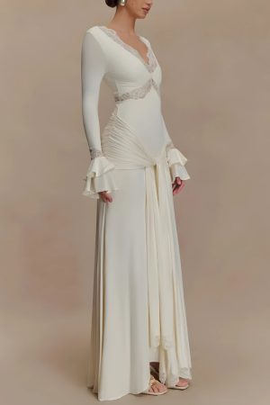 Quick Outfits, Modest Fashion Outfits Ideas Tie Front Draped Maxi Dress
