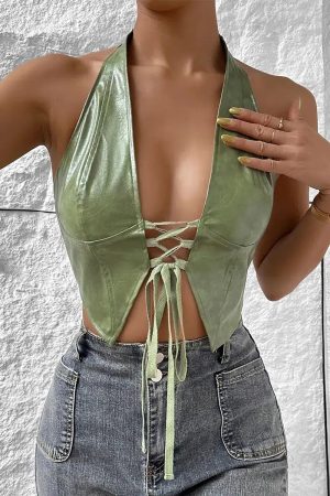 Quick Outfits, Modest Fashion Outfits Ideas Tie Front Top