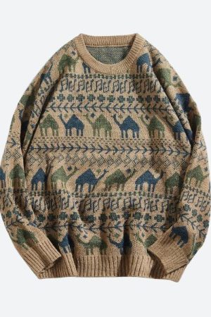 Quick Outfits, Modest Fashion Outfits Ideas Vintage Camel Knitted Sweater