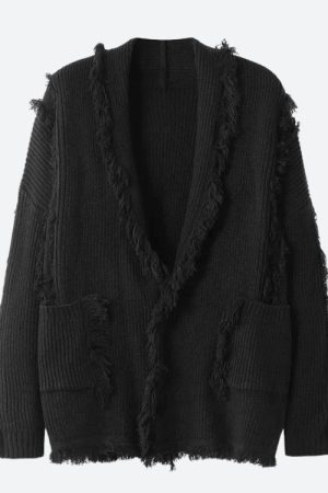 Quick Outfits, Modest Fashion Outfits Ideas Vintage Pockets Tasseled Knitted Cardigan