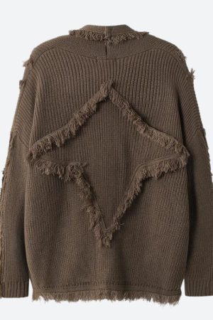 Quick Outfits, Modest Fashion Outfits Ideas Vintage Pockets Tasseled Knitted Cardigan