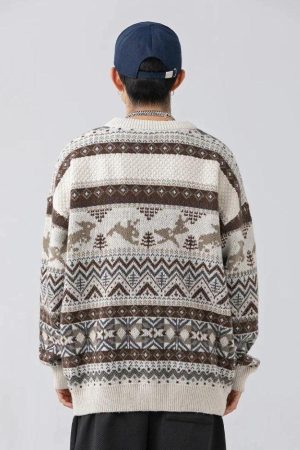 Quick Outfits, Modest Fashion Outfits Ideas Vintage Rabbits Knitted Sweater