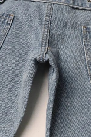 Quick Outfits, Modest Fashion Outfits Ideas Y2K Belted Cut Out Jeans