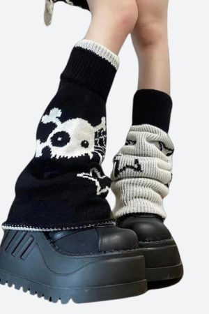 Quick Outfits, Modest Fashion Outfits Ideas Y2K Grunge Reversible Leg Warmers