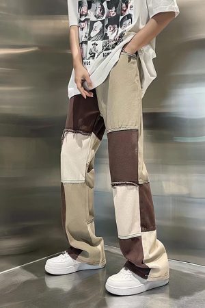 Quick Outfits, Modest Fashion Outfits Ideas Y2K Patchwork Pants