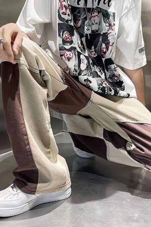 Quick Outfits, Modest Fashion Outfits Ideas Y2K Patchwork Pants