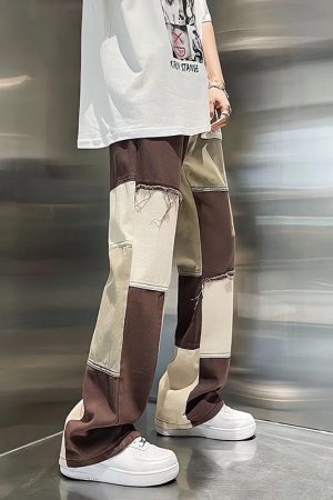 Quick Outfits, Modest Fashion Outfits Ideas Y2K Patchwork Pants