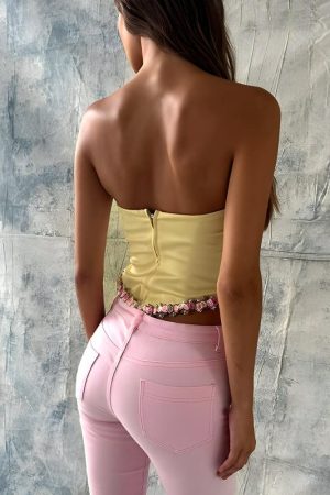 Quick Outfits, Modest Fashion Outfits Ideas Yellow Corset Top