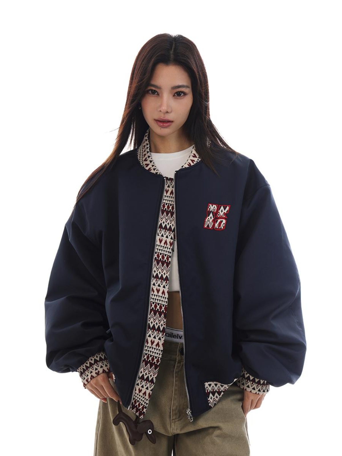 Retro Ethnic Style Embroidered Baseball Jacket for Men and Women - Loose American High Street Fashion Coat