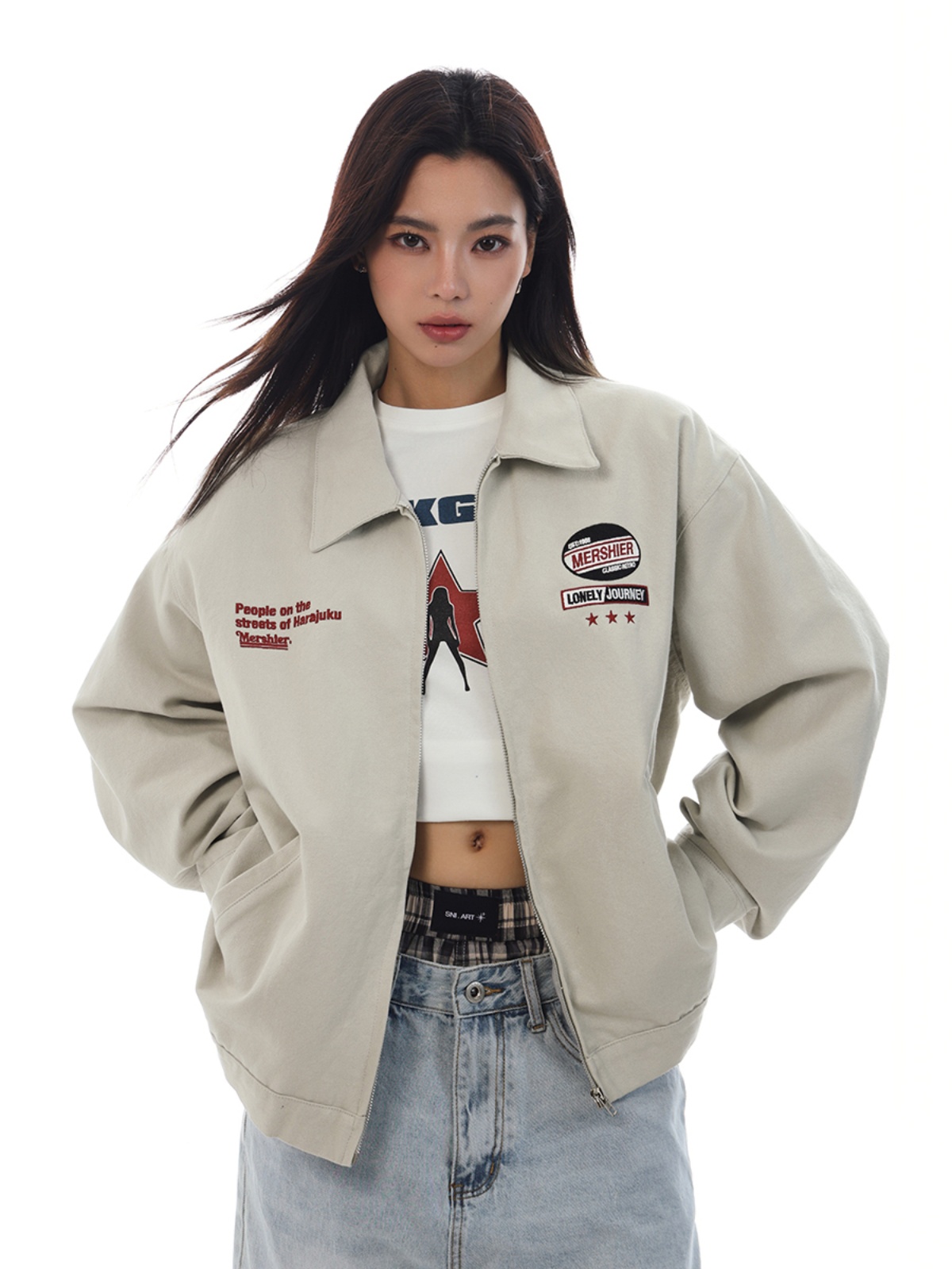Retro Vintage Jacket for Men and Women, Loose Fit, Versatile High Street Cool Casual Outerwear
