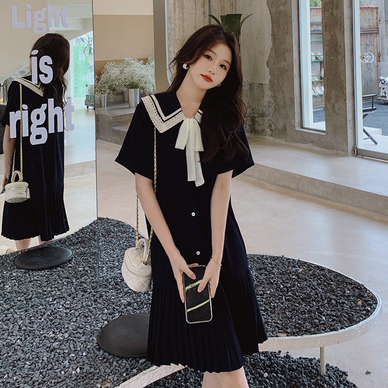 Stunning Doll Collar Chiffon Dress for Women - Unique Loose Fit Summer 2025 Fashion Trend