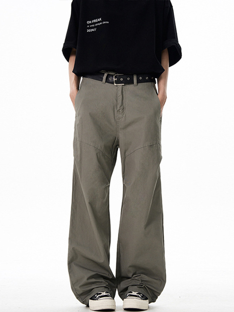 Summer Vintage Pleated Casual Pants for Men & Women - Loose Wide-Leg Cleanfit Trousers, Y2K Inspired Fashion