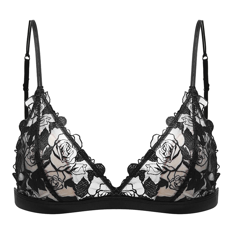 Summer Women's Wireless Triangle Cup Lace Bra Set - French Style, Beautiful Back Design, Small Bust Gathering Lingerie