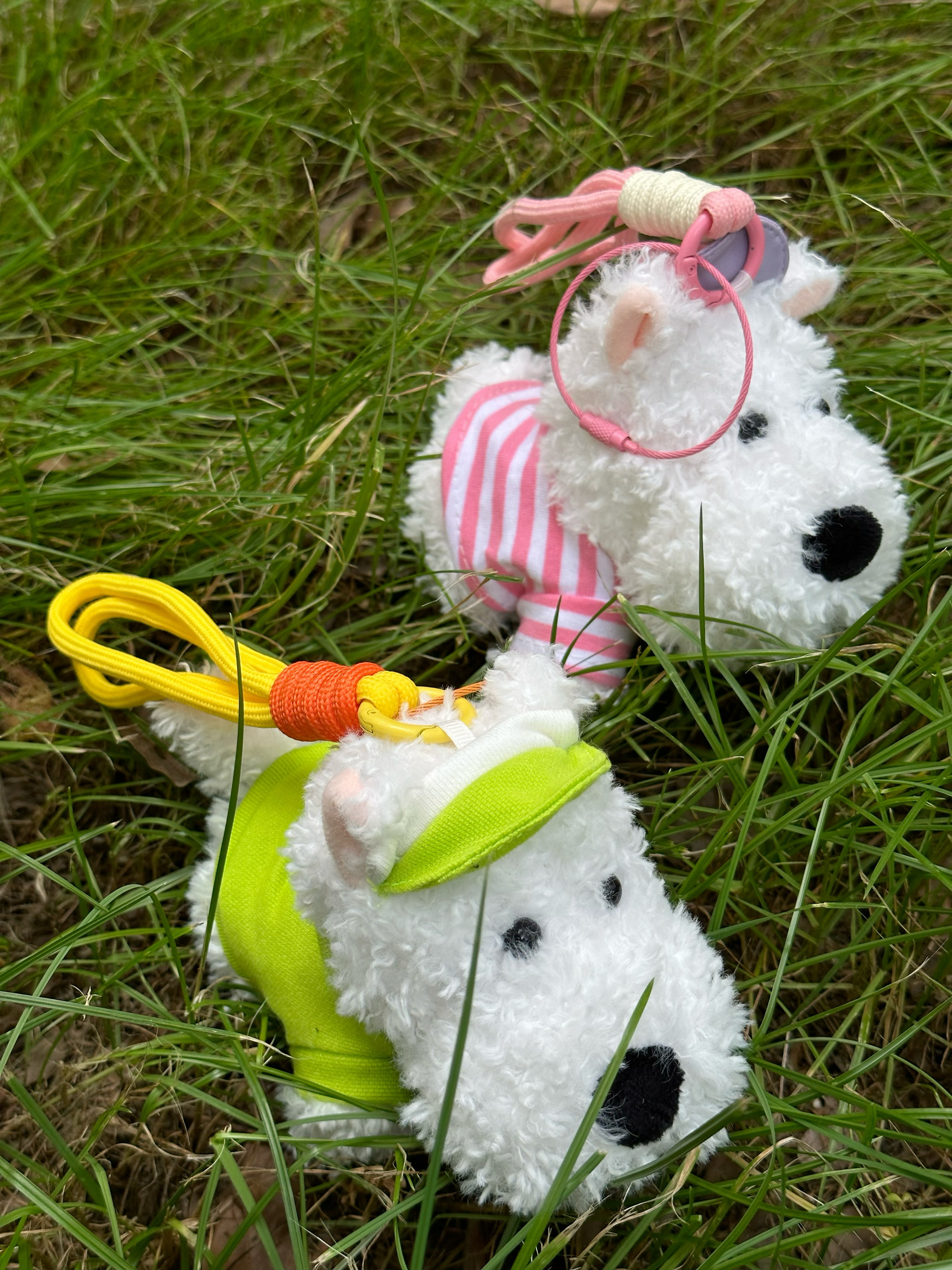 Trendy West Highland White Terrier Plush Toy Bag Pendant Keychain for Car Accessories - Cute Dog Keyring