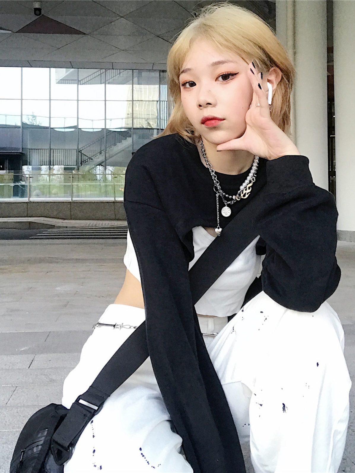 Ultra-Short Hip-Hop Crop Top for Women - American Street Style Jazz Dance Practice Shirt