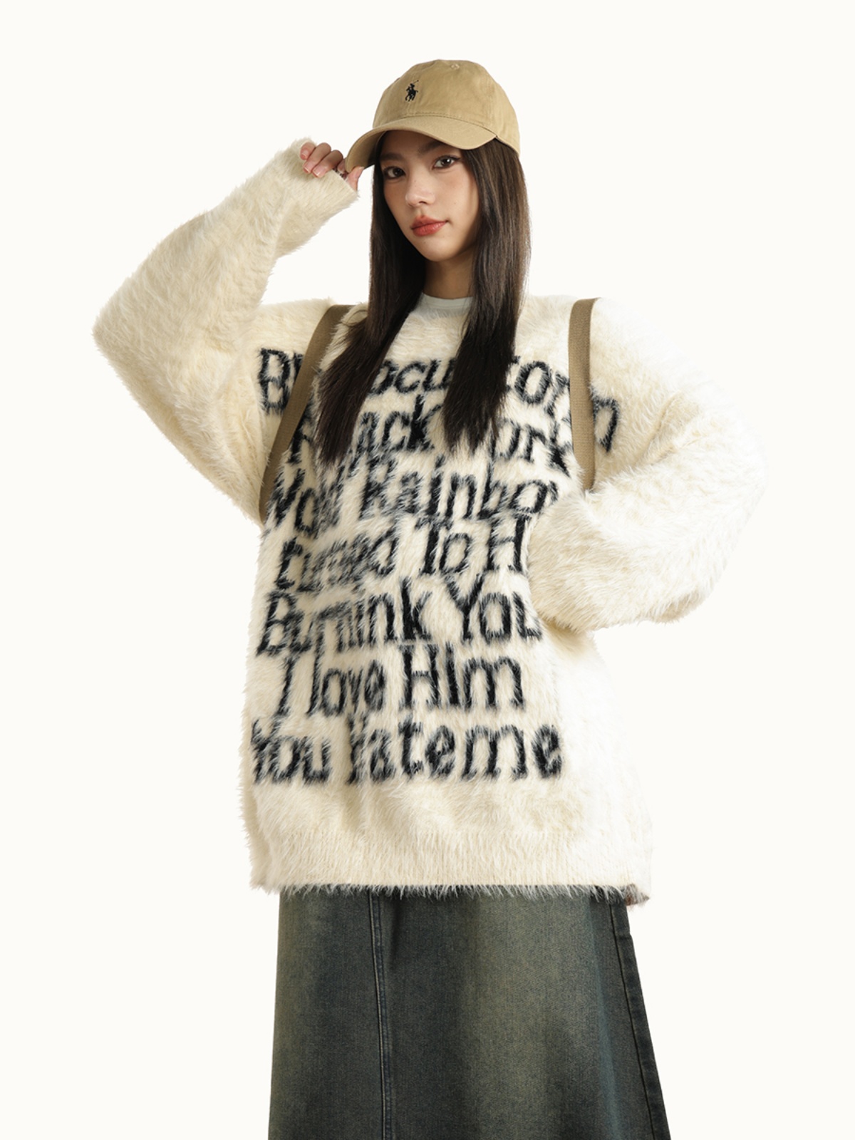 Unisex Loose Knit Sweater for Women - American Style Autumn Winter Couple Top