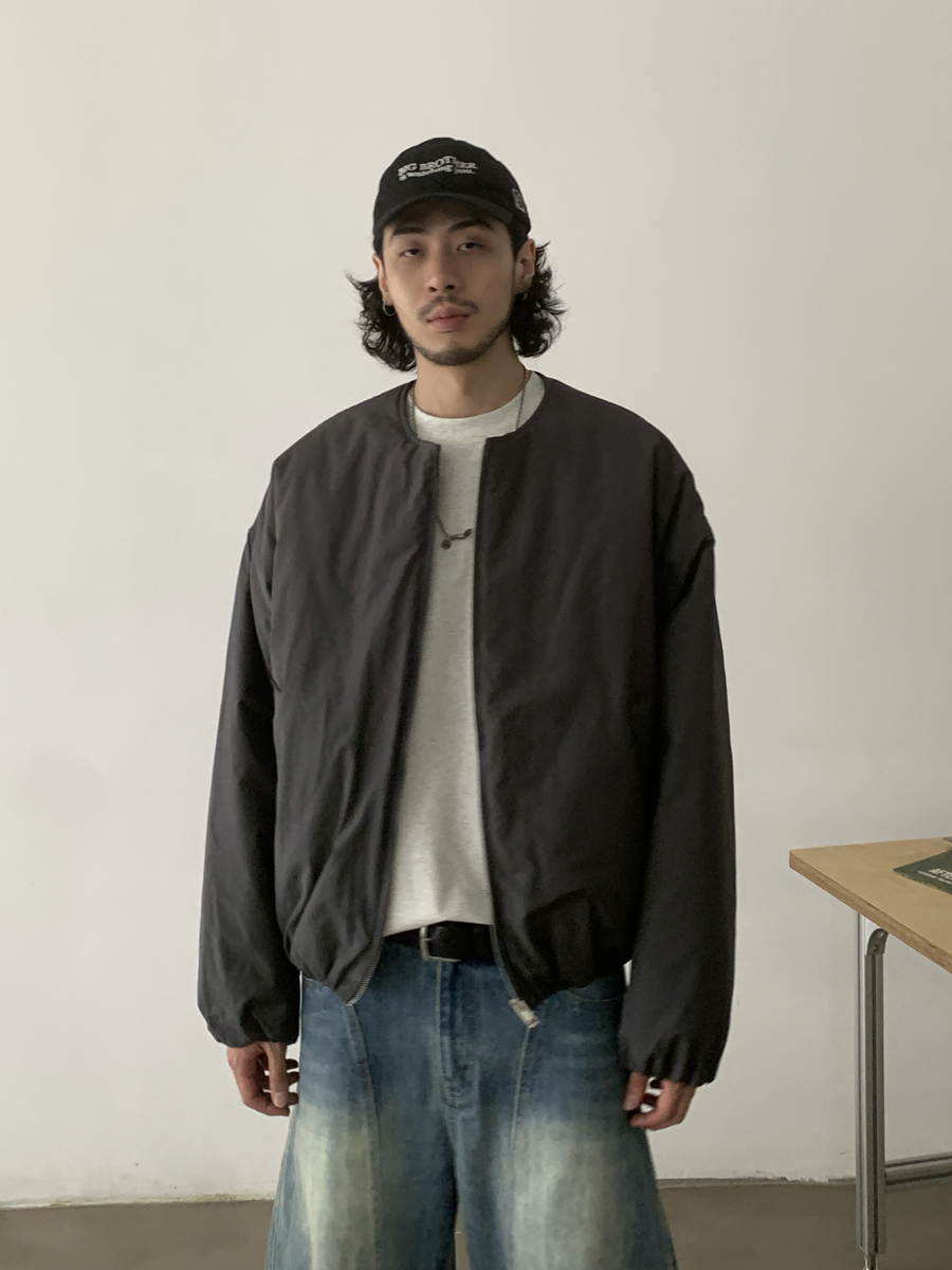 Vintage Oversized Cotton Jacket for Men & Women - Quilted Zip-Up Coat in Japanese Style for Trendy Winter Fashion