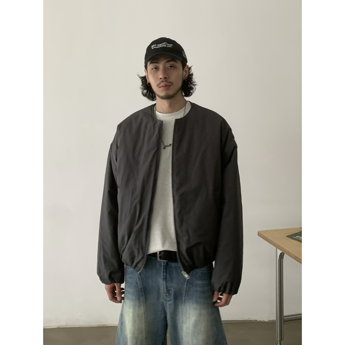 Vintage Oversized Cotton Jacket for Men & Women - Quilted Zip-Up Coat in Japanese Style for Trendy Winter Fashion
