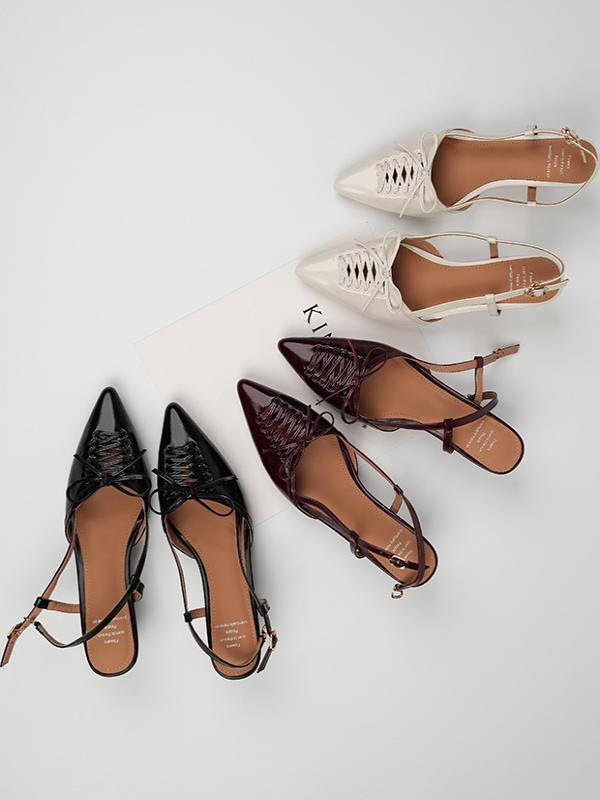 Women's Backless Pointed Toe Open Toe Sandals - Ultra-Soft Comfortable Thin Mid-Heel for Summer Commuting Style