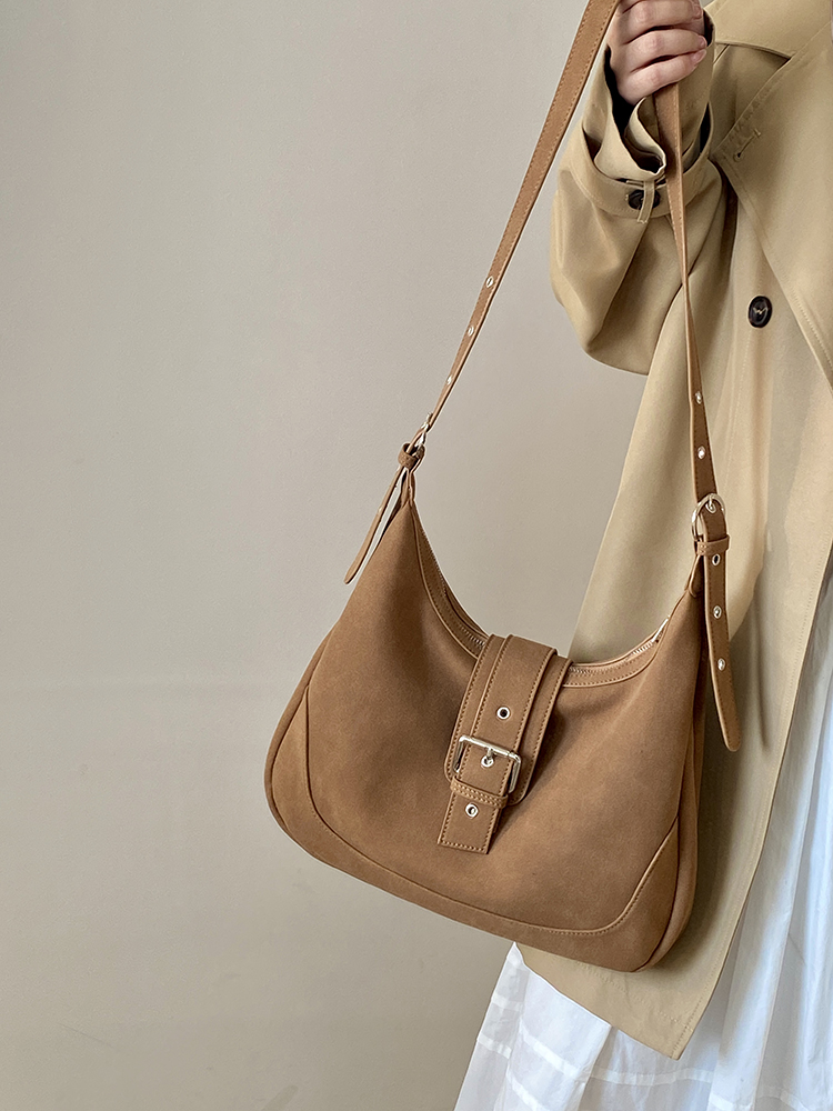 Women's Matte Retro Saddle Bag - Niche Design 2025, Versatile Shoulder Crossbody Bag for Commuting, Y2K Style