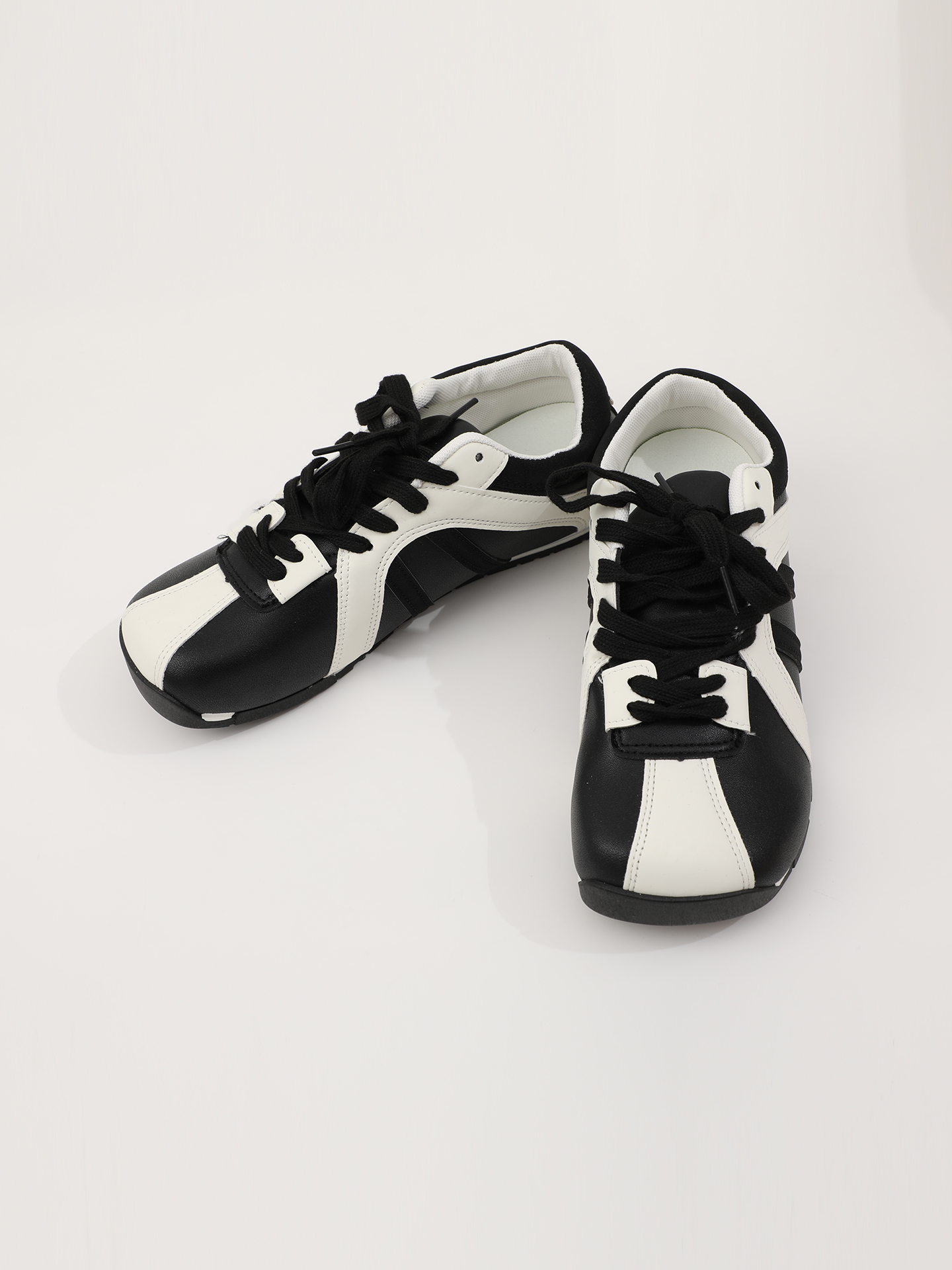 Women's Summer Casual Lace-Up Zebra Print Sneakers - Versatile Square Toe Training Shoes for 90s and Y2K Style