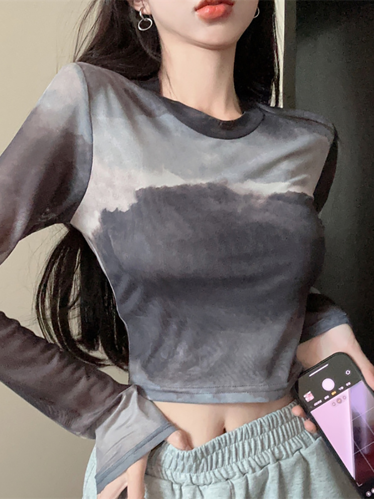 Y2K American Wasteland Style Top for Girls - Trendy Dance Wear Jazz Shirt for Performance Outfits