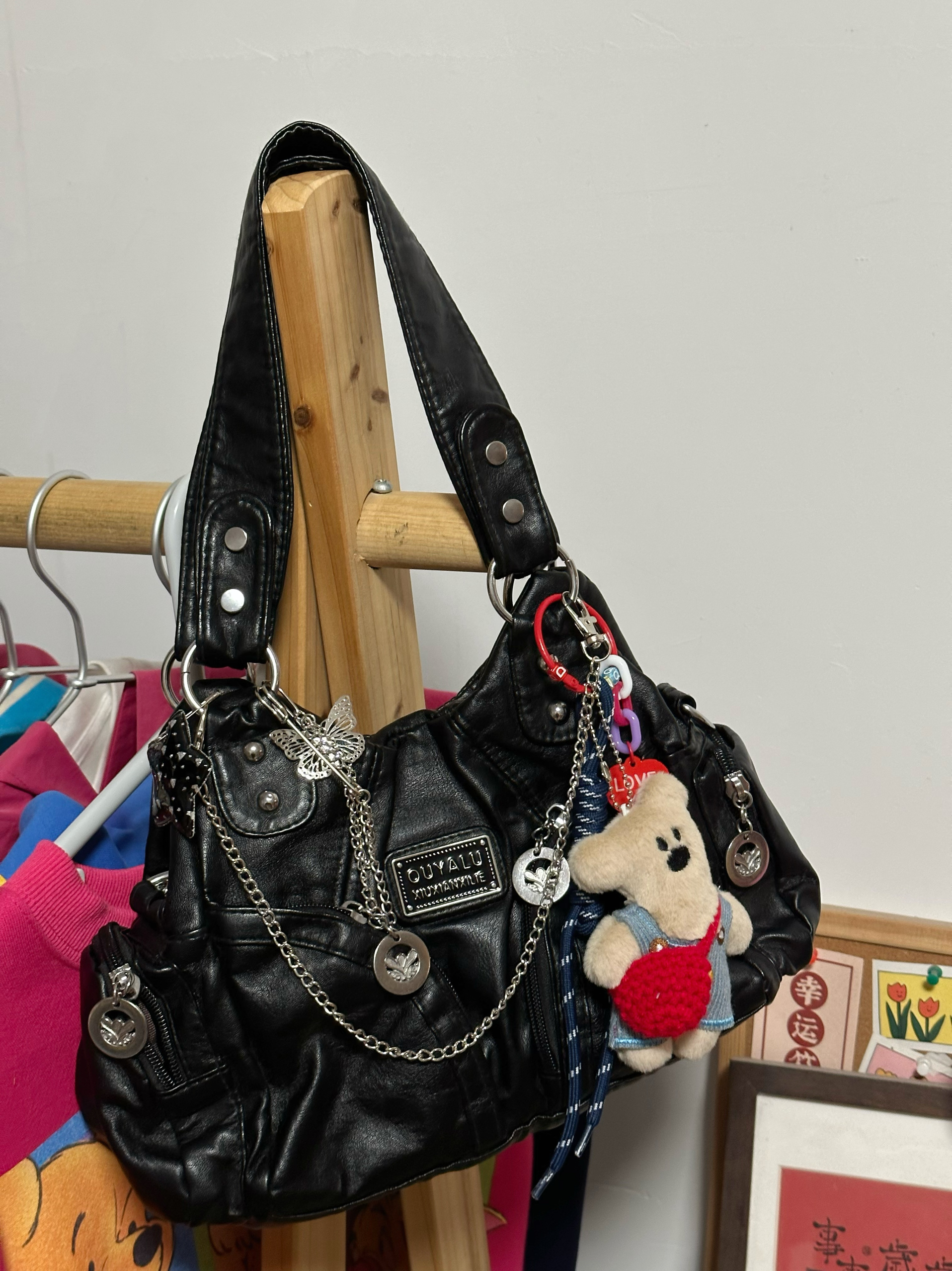 Y2K Black Underarm Bag - Trendy Shoulder Crossbody Bag for Students, Chic Small Bag with Spicy Girl Style