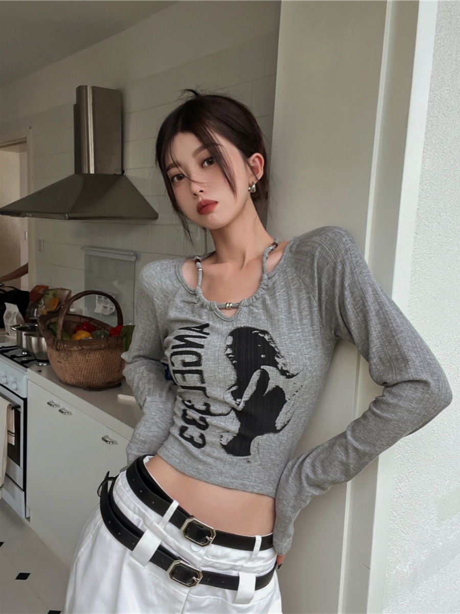 Y2K Jazz Dance Spicy Girl Cropped Shoulder Top - K-Pop Inspired Short Sleeve for Music Festival & Concert Outfits